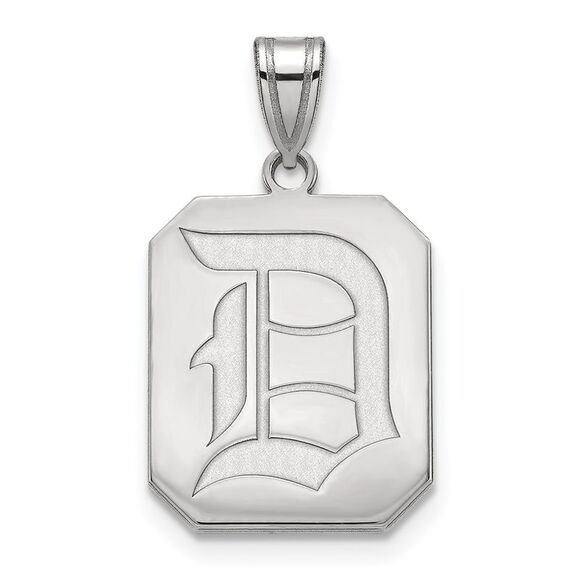 10k White Gold Duquesne U Large Pendant - Picture 1 of 3